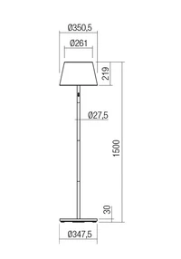 Lampadare Teseo LED 10 W RGB+2700/3000/4000 K IP65 Alb Mat 2