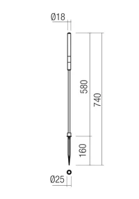 Декоративные светильники Torch LED 1.5 W 2700 K IP65 Состаренная латунь 2