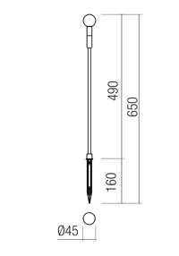 Декоративные светильники TORCH (round head) LED 1.5 W 3000 K IP65 Кортен 2