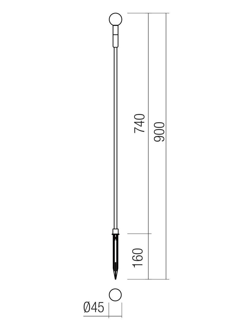 Corpuri ornamentale TORCH (round head) LED 1.5 W 3000 K IP65 Gri Închis 2
