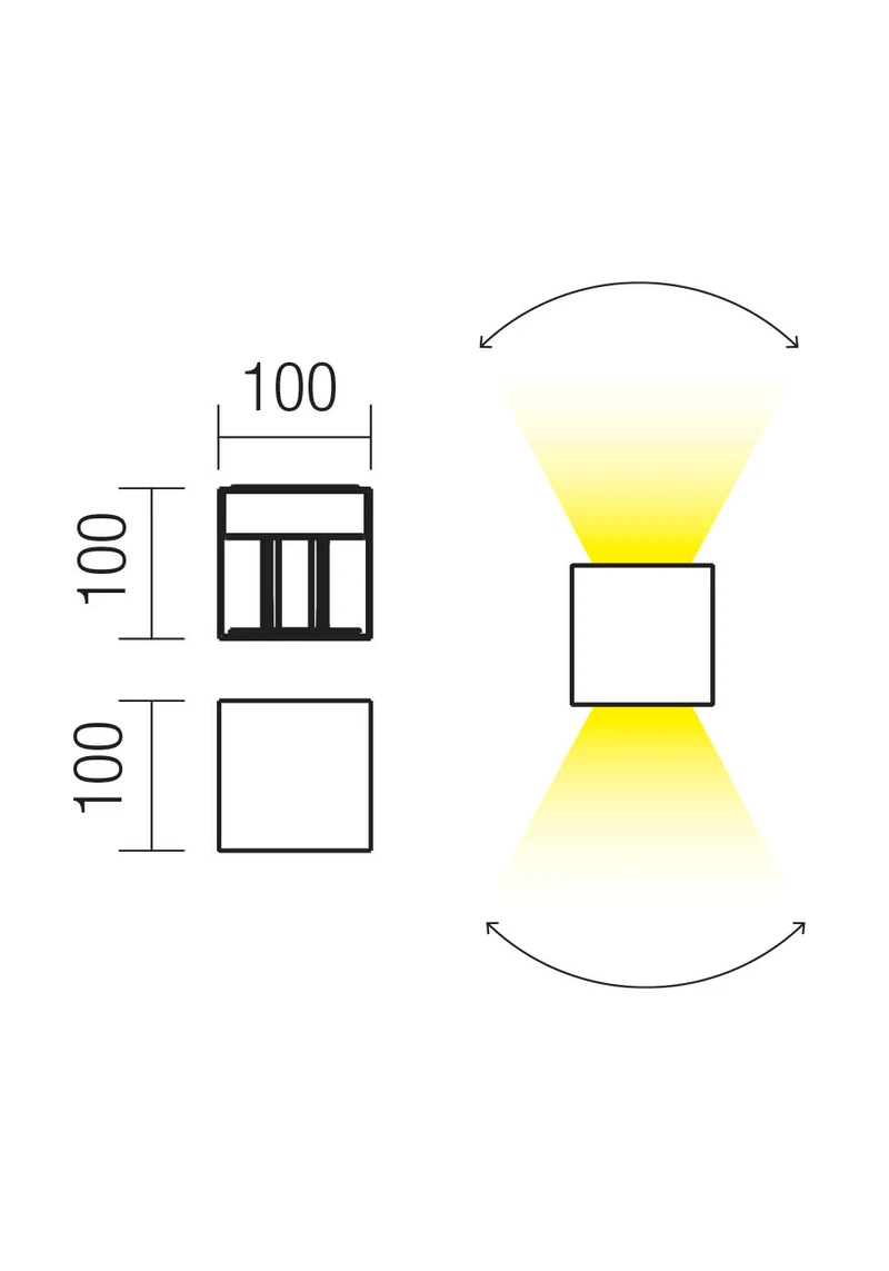 Aplice Vary LED 2 x 6 W 2700 K IP54 Gri Închis 2
