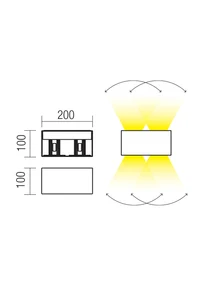 Бра Vary LED 4 x 5 W 2700 K IP54 Песочно-белый 2