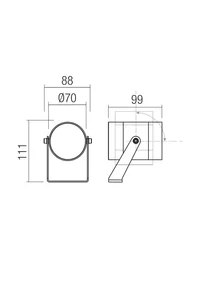 Мини-проекторы Xrock LED 9 W 3000 K IP65 Состаренная латунь 2