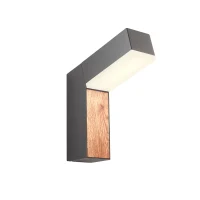 Бра Woody LED 10 W 3000 K IP54 Темно-серый