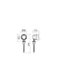 Miniproiectoare Ziggy LED 13.2 W 3000 K IP65 Gri Închis 2