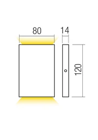 Aplică Zipper LED 2 x 3 W 3000 K IP65 Corten 2