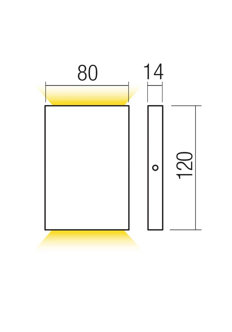 Aplică Zipper LED 2 x 3 W 3000 K IP65 Corten 2