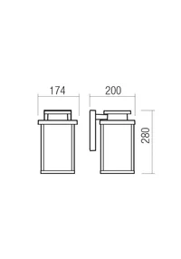 Aplice Yard E27 1 x 42 W IP44 Corten 2