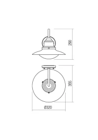 Aplice Elio E27 1 x 42 W IP44 Gri Închis 2