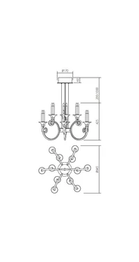 Люстра CHATEAU LED 119 W 3000 K Золотой 2