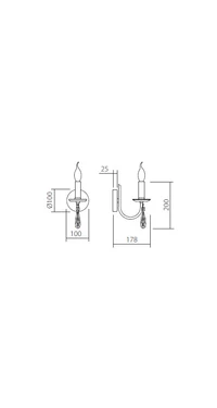 Aplică ELISIR E14 1 x max. 28 W Bronz 2