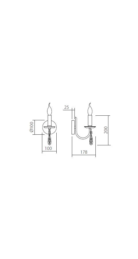 Aplică ELISIR E14 1 x max. 28 W Bronz 2