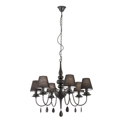 Candelabru ELIZEE E14 6 x max. 28 W Negru Mat