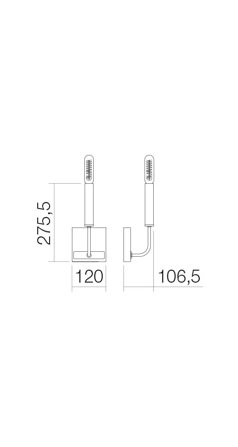 Aplică KONIG E14 1 x max. 28 W Negru / Alamă Antichizată