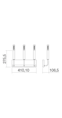 Aplică KONIG E14 3 x max. 28 W Negru / Alamă Antichizată 2