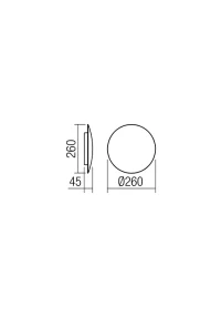 Aplică Umbra LED 18 W 3000 K WH 3