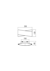 Aplică Xavier LED 18 W 3000 K GD/WH 3
