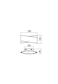 Aplică Xavier LED 18 W 3000 K GD/BK 3