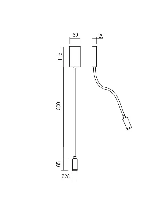 Aplică Wallie LED 3 W + USB 3000 K ABZ 3