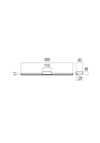 Aplică Aston 1X12W LED SWH 3