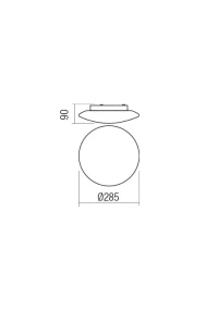Plafonieră Antiba LED 18.5 W 3000 K IP44 WHITE 3