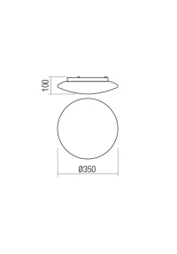 Plafonieră Antiba LED 25 W 3000 K IP44 WHITE 3