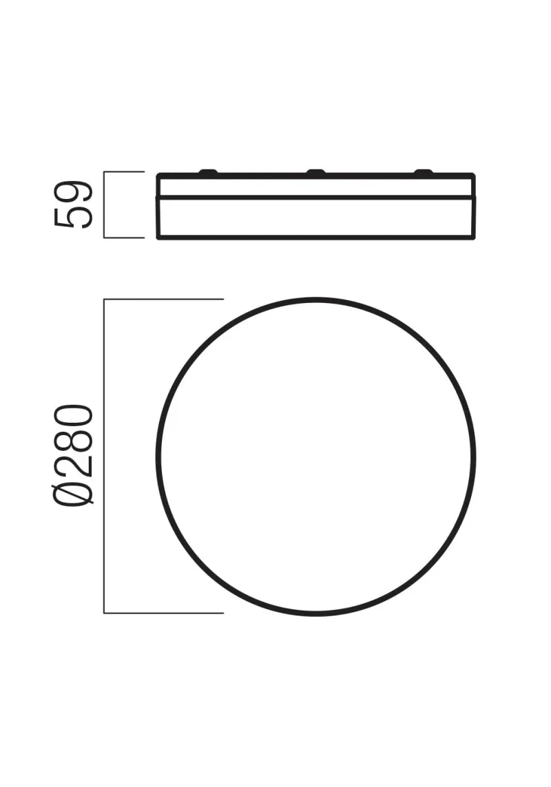 Plafonieră Frisbi LED 18 W 3000 K/4000 K D280 IP44 BK 3