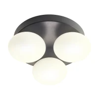 Plafonieră Ovum LED 3X5W 3000/4000 K IP44 SBK