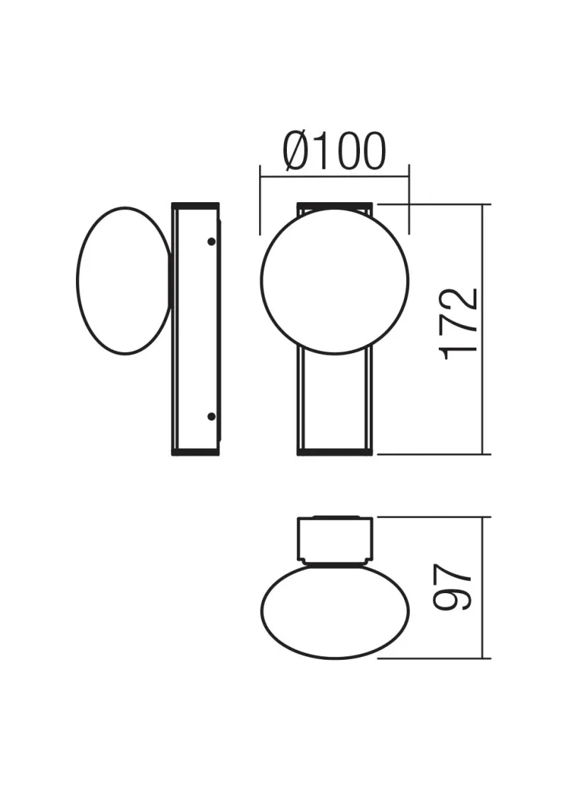Aplică / plafonieră Ovum LED 1X5W 3000/4000 K IP44 SBK 3