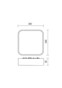 Screen IP Plafonieră LED 30 W 3000 K IP44 BK/GLASS 3