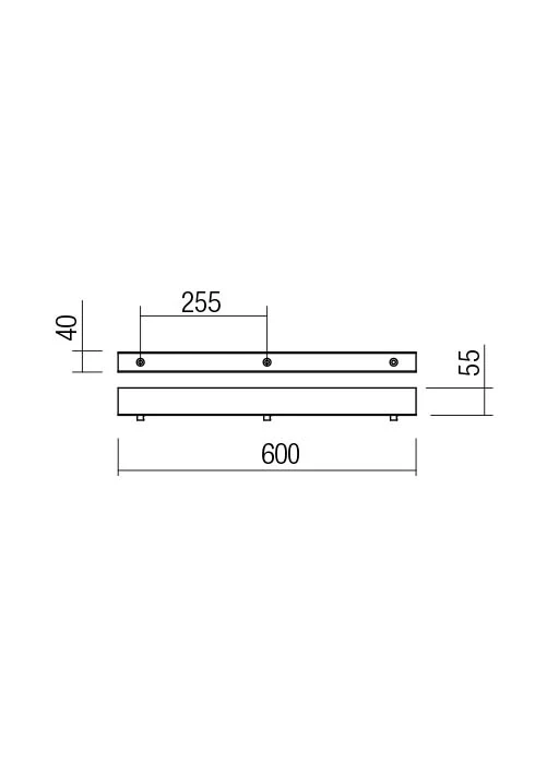 Liniar Canopy 600X40 3 PENDANTS WH (EIKO, ITO, KANJI, OBO, LOLLI, TYCON) 2