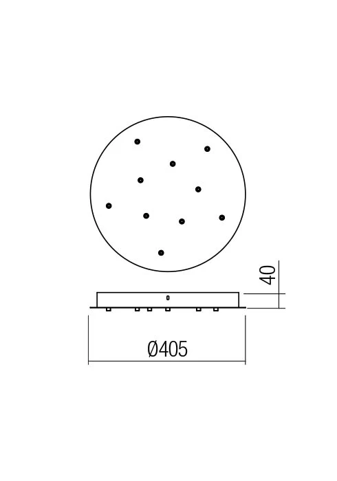 Canopy RD D405 10 PENDANTS BK (EIKO, ITO, KANJI, OBO, LOLLI, TYCON)