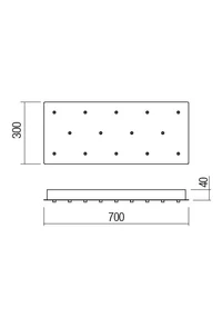 Canopy SQ 700X300 14 PENDANTS CF (EIKO, ITO, KANJI, OBO, LOLLI, TYCON) 2