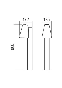 Stâlpișori Alvar GU10 1 x 35 W IP44 Gri Închis 2
