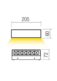 Aplice Aroos LED 7.5 W 3000 K IP65 Gri Închis 2