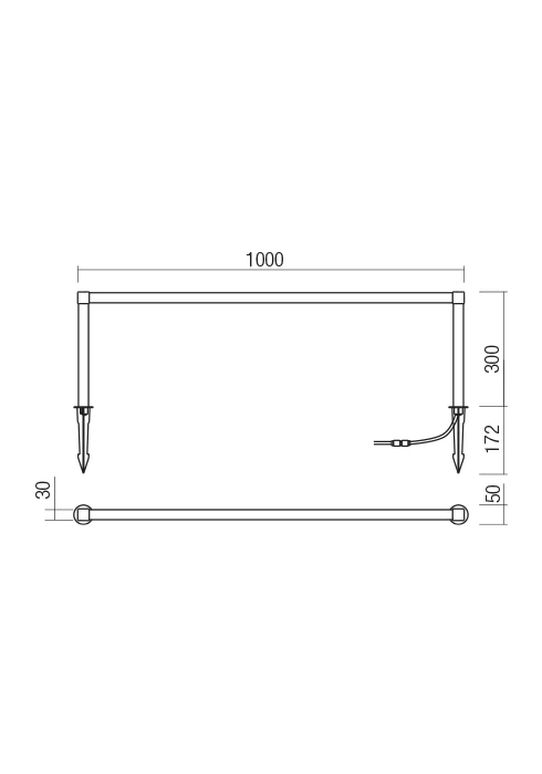 Светильники на колышке Barrier LED 15 W 3000 K IP65 Темно-серый