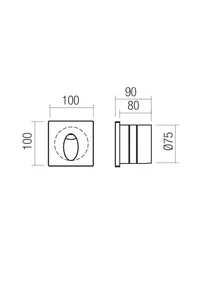 Spoturi scări Bast LED 2.5 W 3000 K IP65 Gri Închis 2