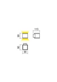 Aplice Beta LED 2 x 6 W 3000 K IP54 Maro Închis 2