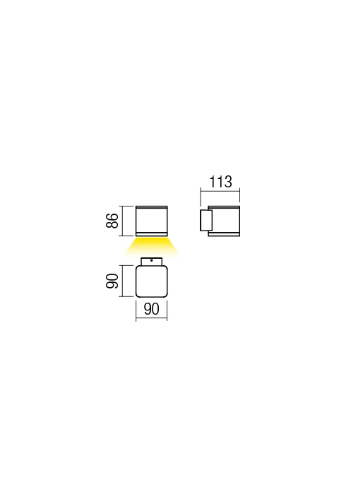 Aplice Beta LED 6 W 4000 K IP54 Gri Închis 2