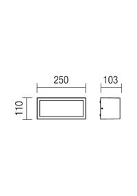 Aplice Brick E27 1 x 23 W IP54 Gri Închis 2