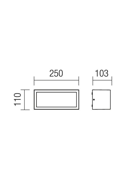 Aplice Brick E27 1 x 23 W IP54 Gri Închis 2