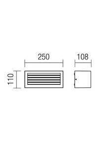 Бра Brick E27 1 x 23 W IP54 Ржавчина 2
