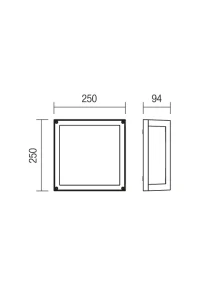Aplice Brick Glass E27 2 x 42 W IP54 Gri Închis 2