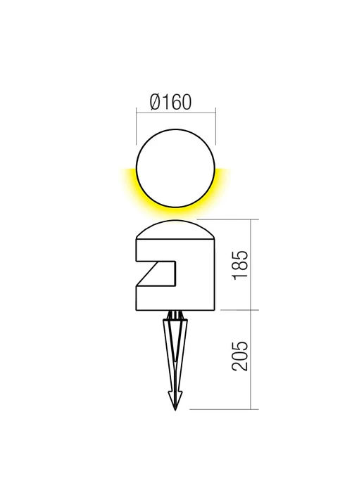Stâlpișori Cliff LED 8 W 3000 K IP65 Fildeș