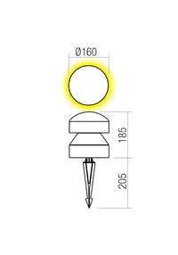 Stâlpișori Cliff LED 9 W 3000 K IP65 Gri Închis 2