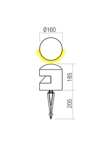 Stâlpișori Cliff LED 8 W 3000 K IP65 Fildeș 2