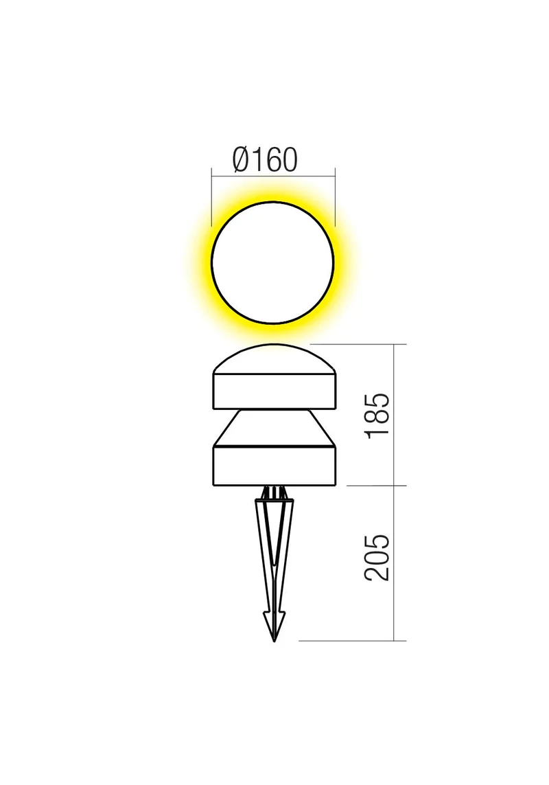 Stâlpișori Cliff LED 8 W 3000 K IP65 Fildeș 2