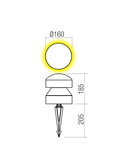 Stâlpișori Cliff LED 8 W 2700 K IP65 Teracotă