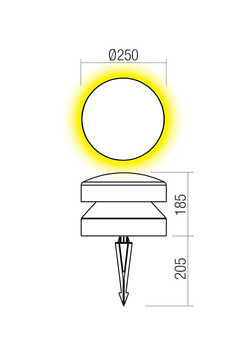 Stâlpișori Cliff LED 15 W 3000 K IP65 Fildeș 2