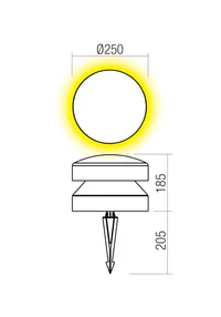 Stâlpișori Cliff LED 15 W 3000 K IP65 Fildeș 2